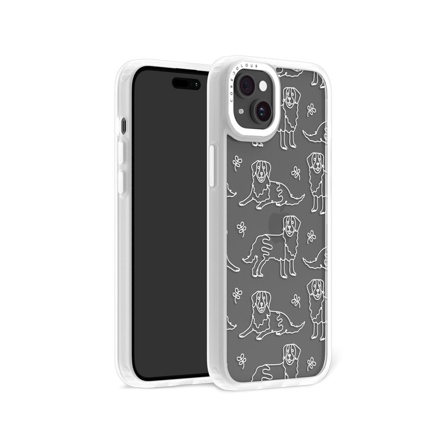 iPhone 15 Plus Golden Retriever Minimal Line Phone Case Magsafe Compatible - CORECOLOUR