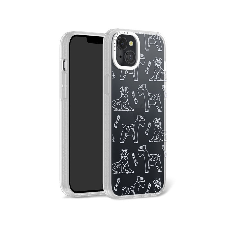 iPhone 14 Plus Schnauzer Minimal Line Phone Case MagSafe Compatible - CORECOLOUR