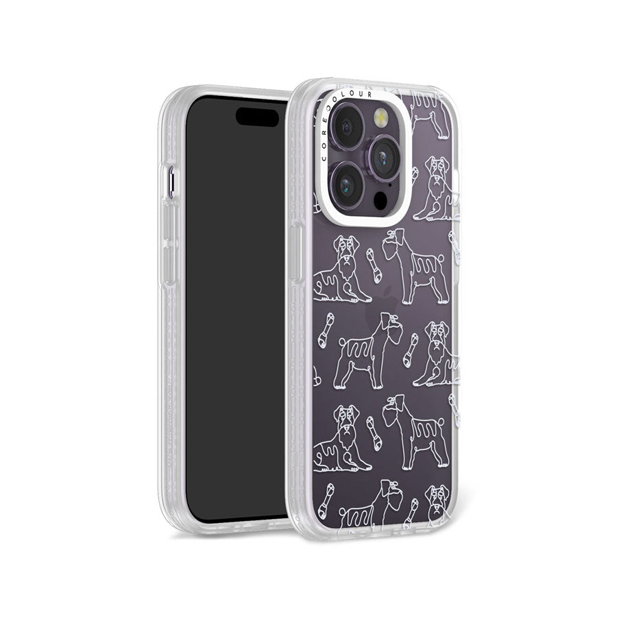 iPhone 14 Pro Schnauzer Minimal Line Phone Case MagSafe Compatible - CORECOLOUR