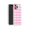 iPhone 13 Pro Max Pink Houndstooth Phone Case Magsafe Compatible - CORECOLOUR