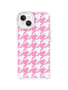 iPhone 13 Pink Houndstooth Phone Case Magsafe Compatible - CORECOLOUR