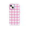 iPhone 14 Pink Houndstooth Phone Case Magsafe Compatible - CORECOLOUR