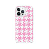 iPhone 14 Pro Max Pink Houndstooth Phone Case Magsafe Compatible - CORECOLOUR