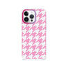 iPhone 14 Pro Max Pink Houndstooth Phone Case Magsafe Compatible - CORECOLOUR