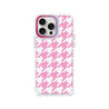 iPhone 15 Pro Max Pink Houndstooth Phone Case Magsafe Compatible - CORECOLOUR