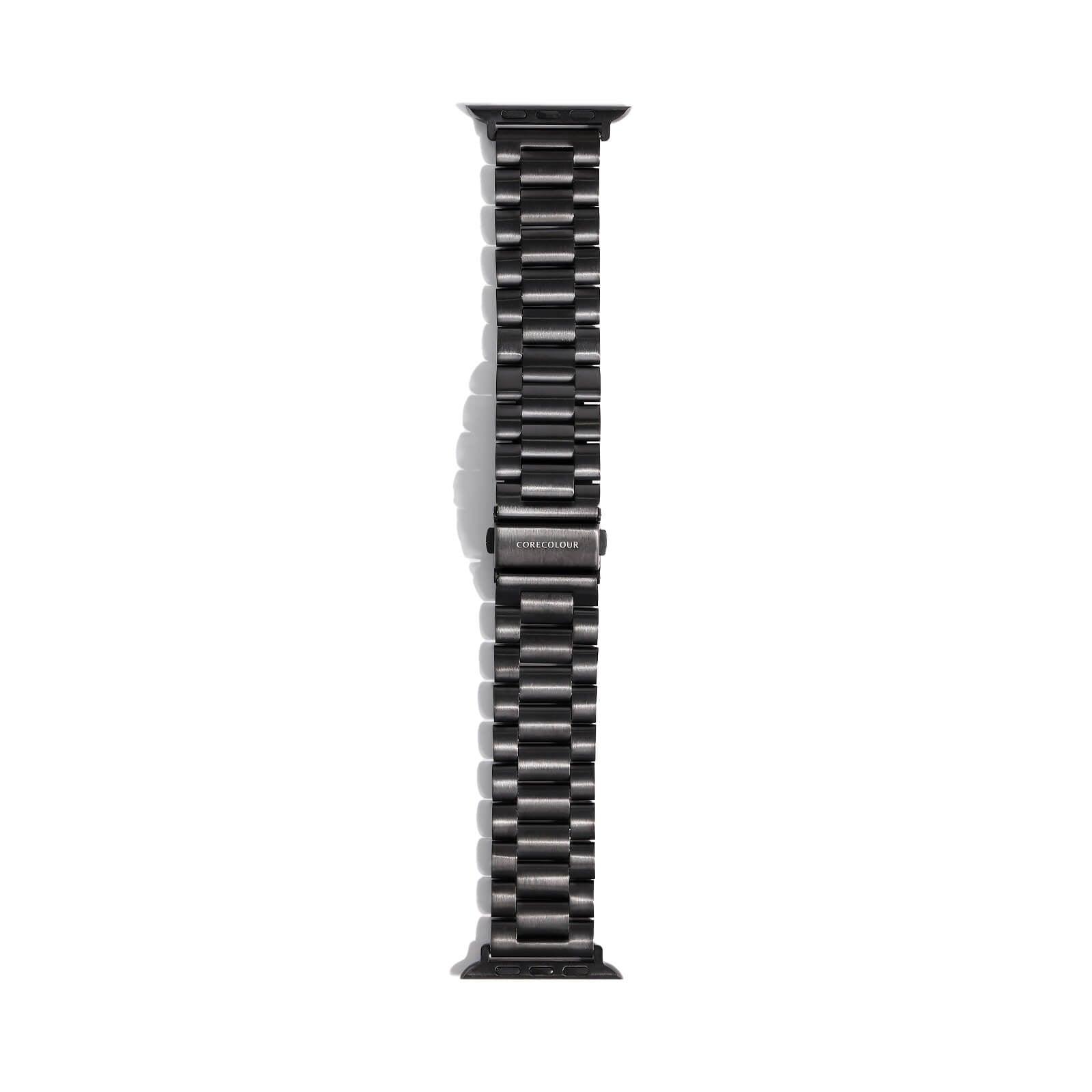 Apple Watch Strap Black 3 link – Stainless Steel – 42mm – 49mm - CORECOLOUR