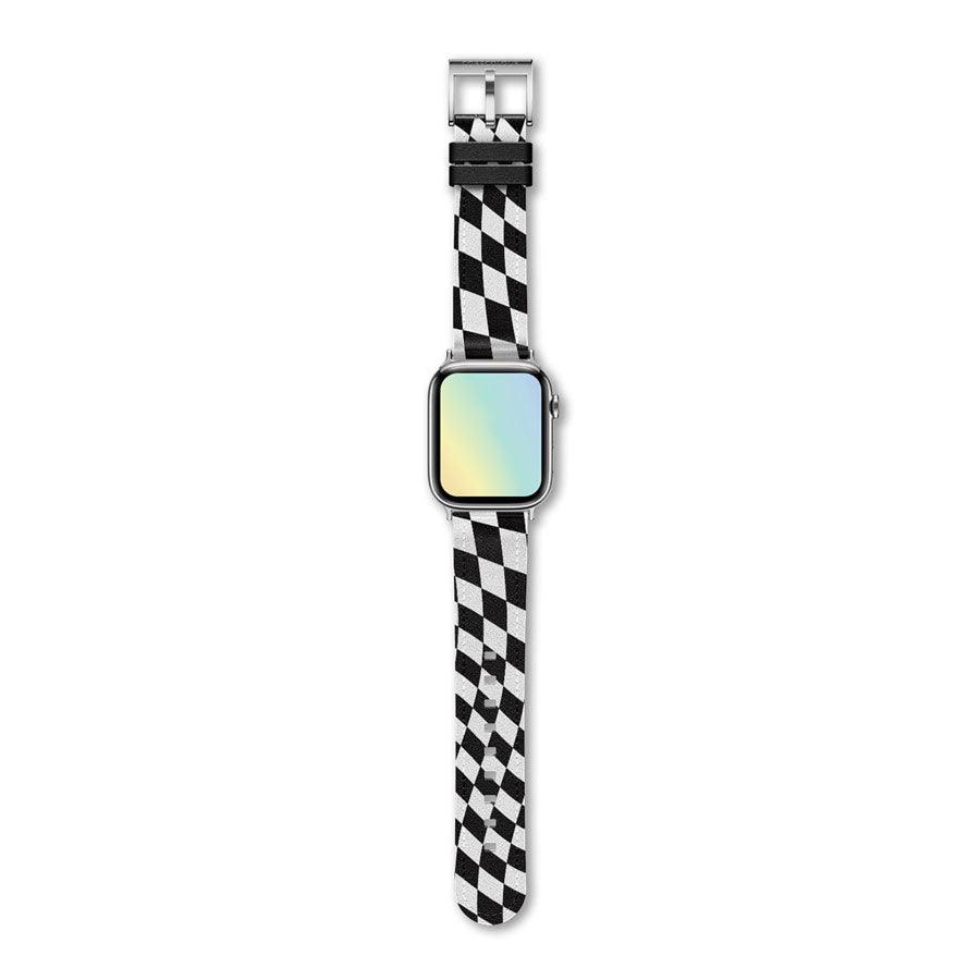Apple Watch Strap Check Me Out – Genuine Leather – 38mm – 41mm - CORECOLOUR