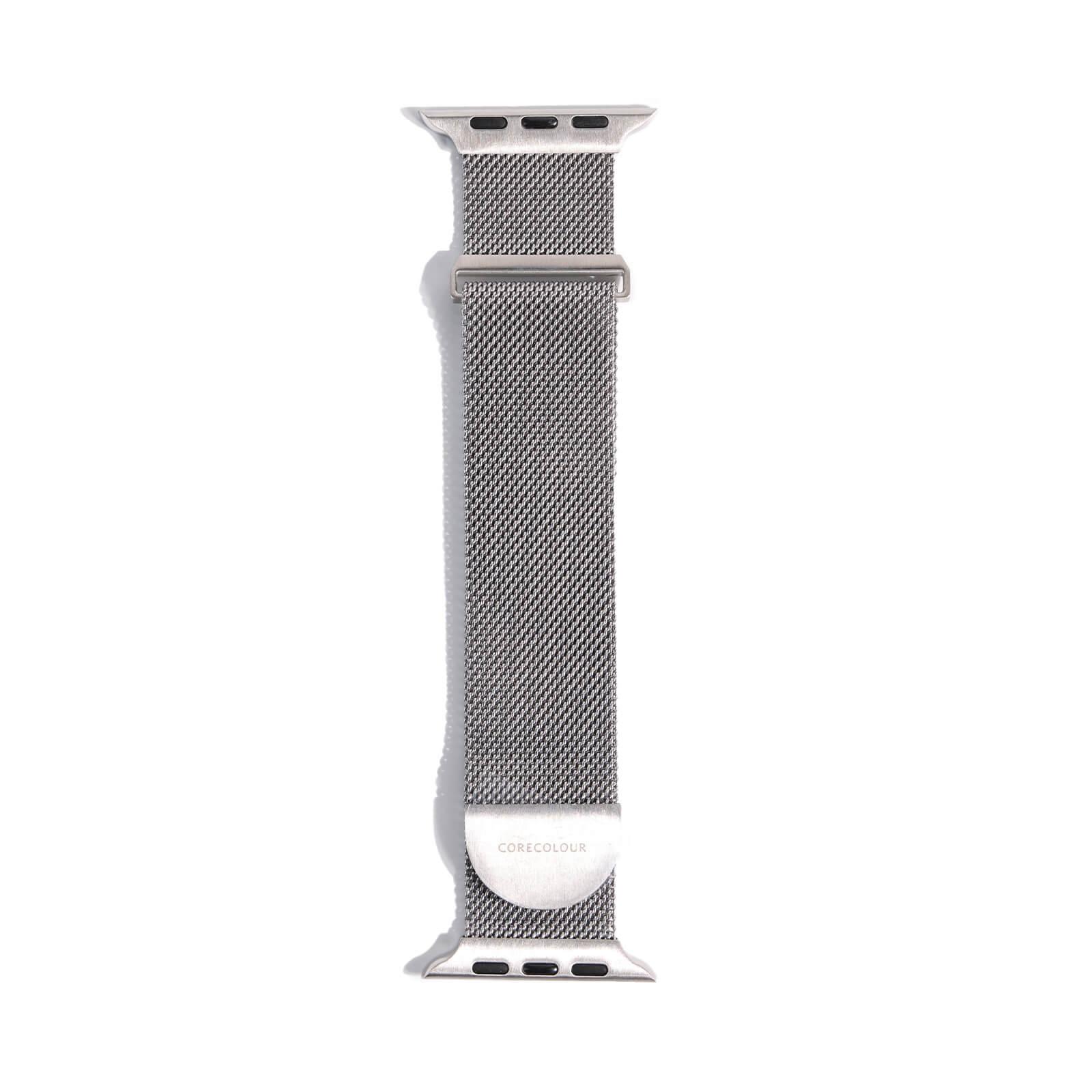 Apple Watch Strap Silver Metal Mesh – Stainless Steel – 41mm – 49mm - CORECOLOUR