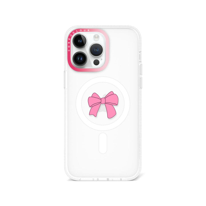 iPhone 14 Pro Max Pink Ribbon Bow Phone Case MagSafe Compatible - CORECOLOUR