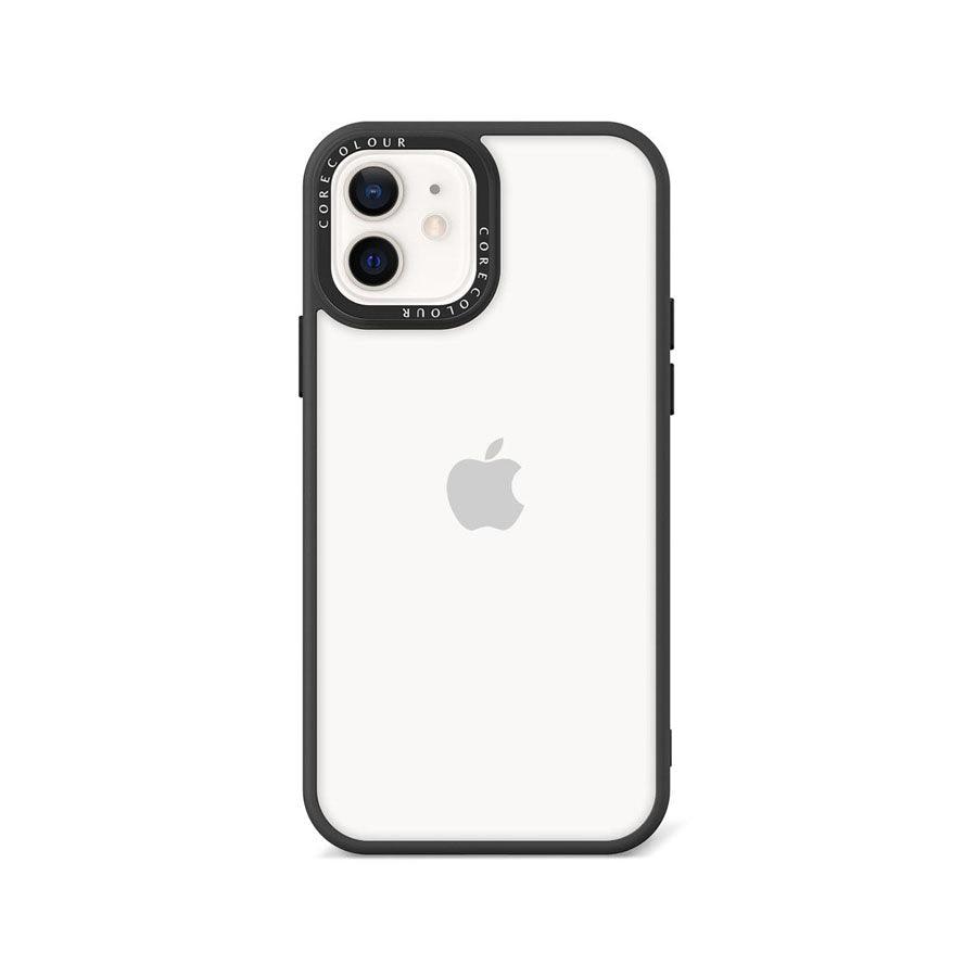 iPhone 12 Jet Black Clear Phone Case - CORECOLOUR