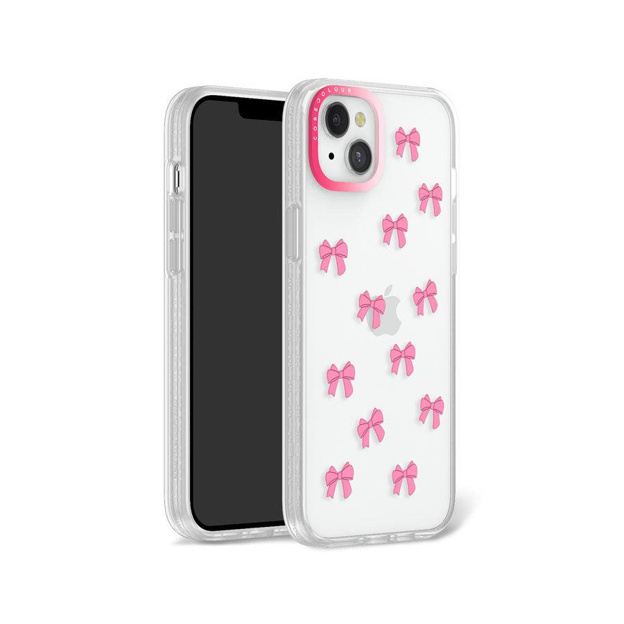iPhone 12 Pink Ribbon Bow Mini Phone Case 