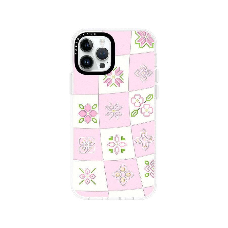 iPhone 12 Pro Cherry Blossom Checker Phone Case - CORECOLOUR AU
