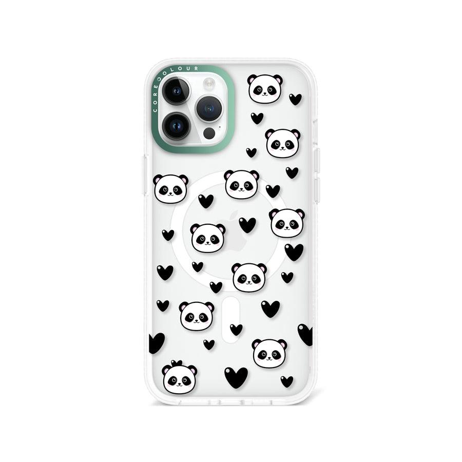 iPhone 12 Pro Max Panda Heart Phone Case MagSafe Compatible 