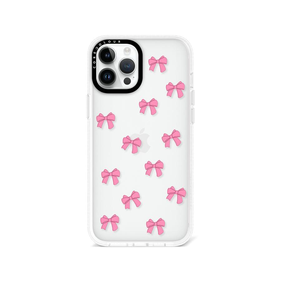 iPhone 12 Pro Max Pink Ribbon Bow Mini Phone Case 