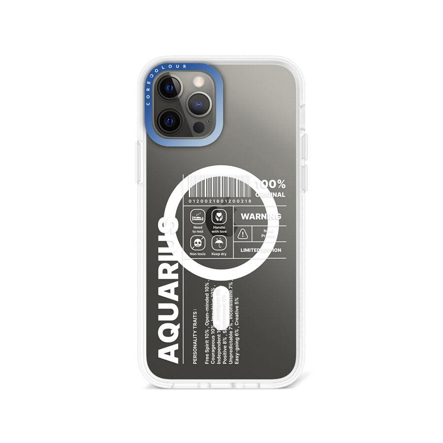 iPhone 12 Pro Max Warning Aquarius Phone Case MagSafe Compatible 