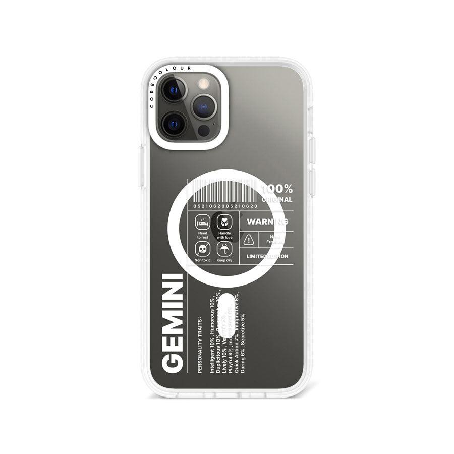 iPhone 12 Pro Max Warning Gemini Phone Case MagSafe Compatible 