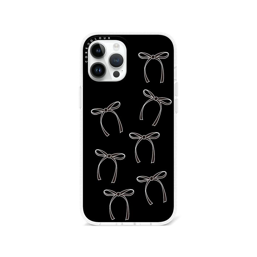 iPhone 12 Pro Max White Ribbon Minimal Line Phone Case 