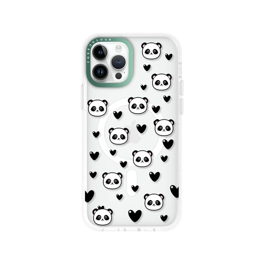 iPhone 12 Pro Panda Heart Phone Case MagSafe Compatible 