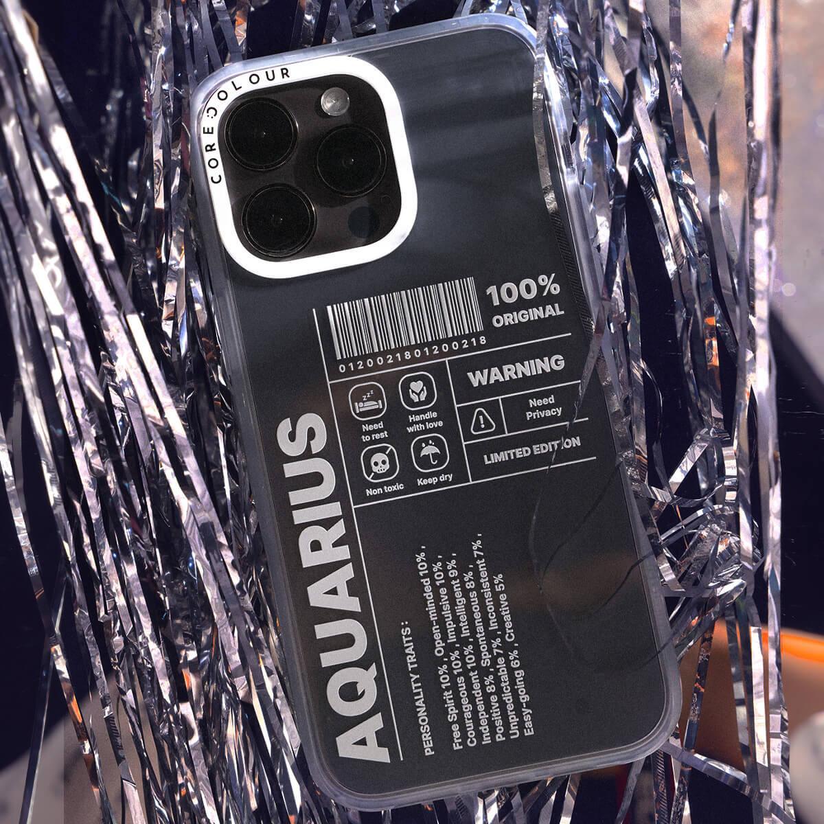 iPhone 12 Pro Warning Aquarius Phone Case MagSafe Compatible 