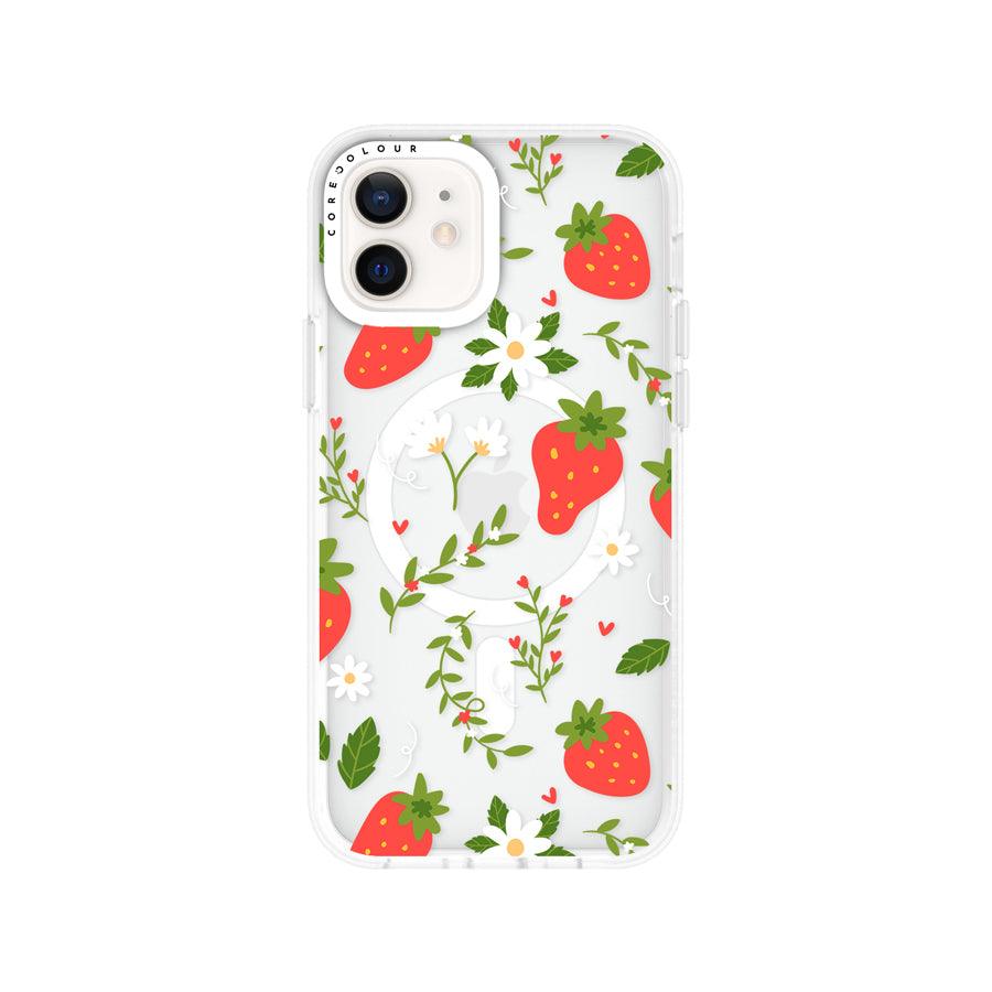 iPhone 12 Strawberry Flower Phone Case MagSafe Compatible - CORECOLOUR AU