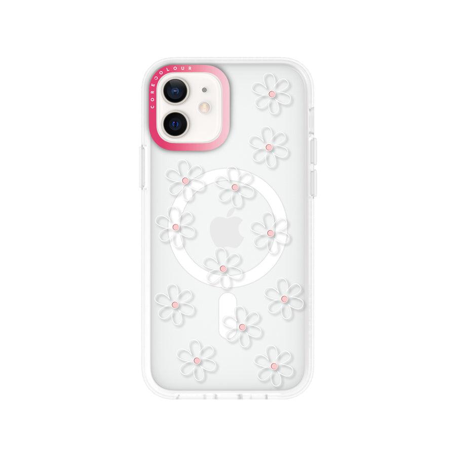 iPhone 12 White Flower Minimal Line Phone Case MagSafe Compatible - CORECOLOUR AU