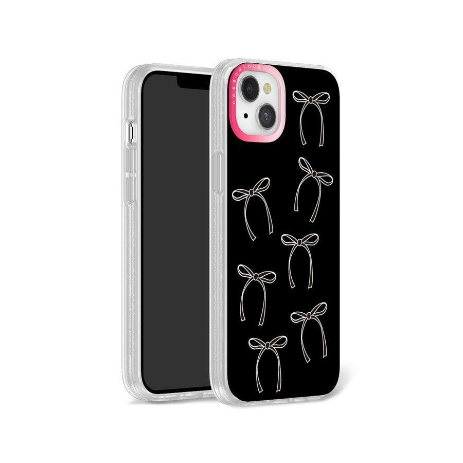 iPhone 12 White Ribbon Minimal Line Phone Case 