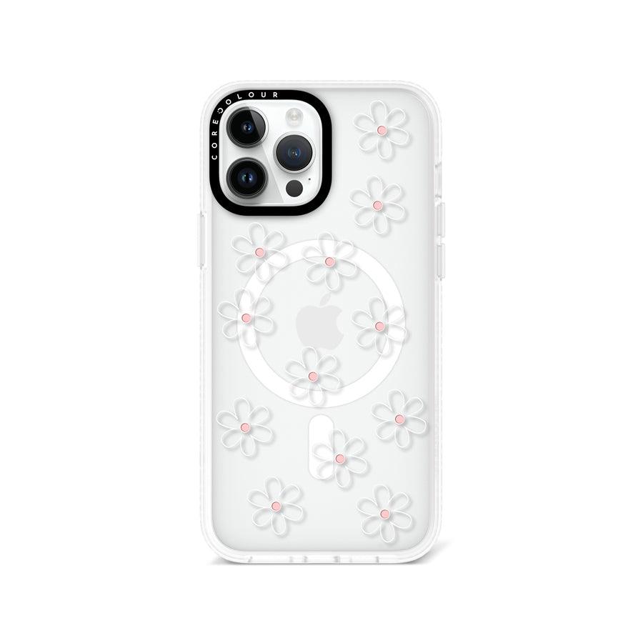iPhone 13 Pro Max White Flower Minimal Line Phone Case MagSafe Compatible - CORECOLOUR AU
