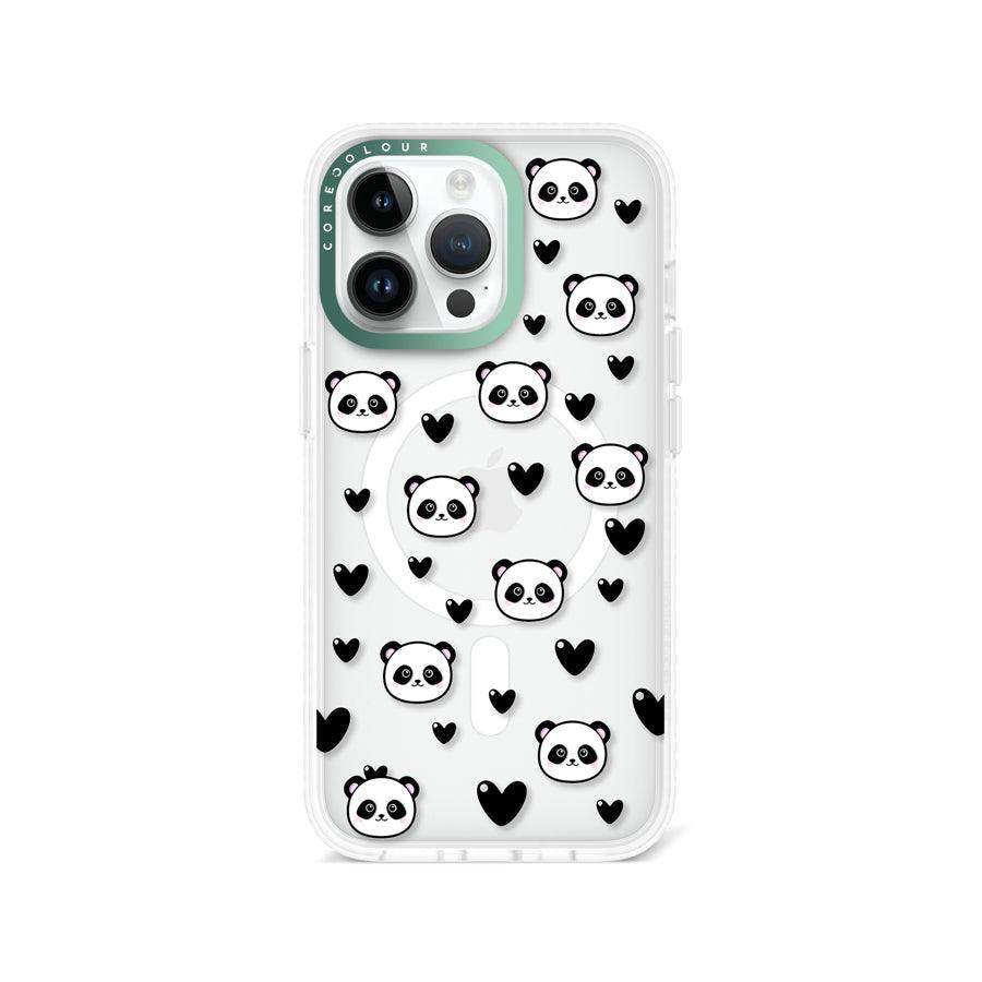 iPhone 13 Pro Panda Heart Phone Case MagSafe Compatible 