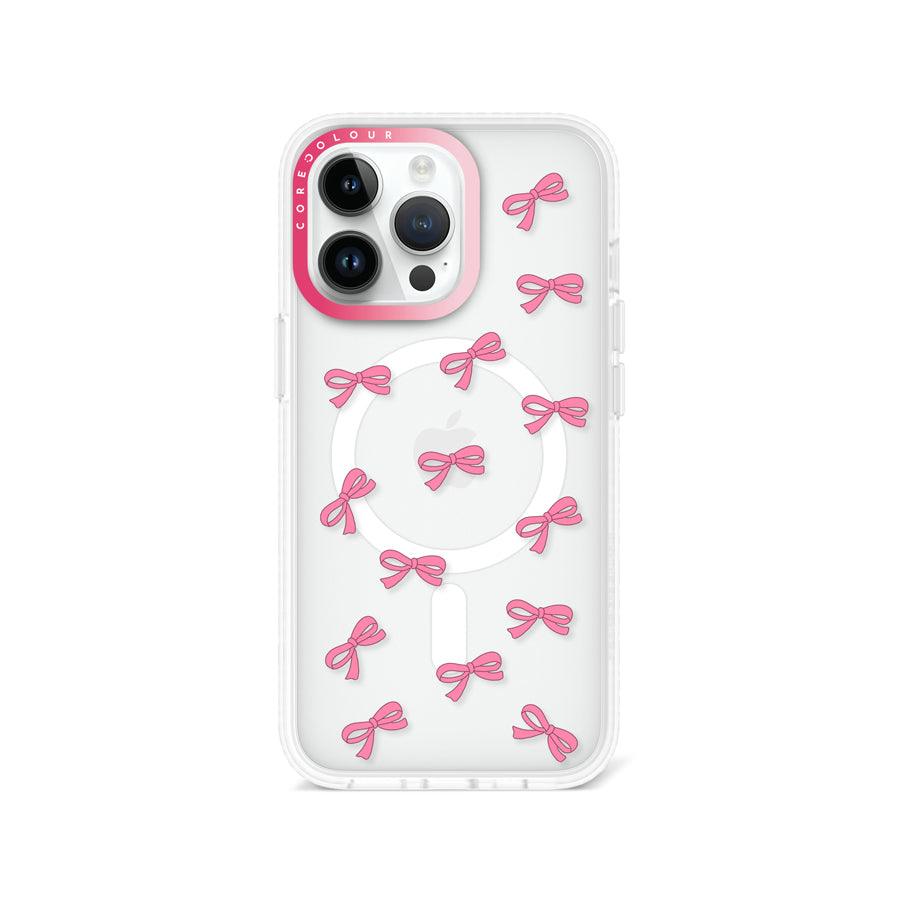 iPhone 13 Pro Pink Ribbon Mini Phone Case MagSafe Compatible 