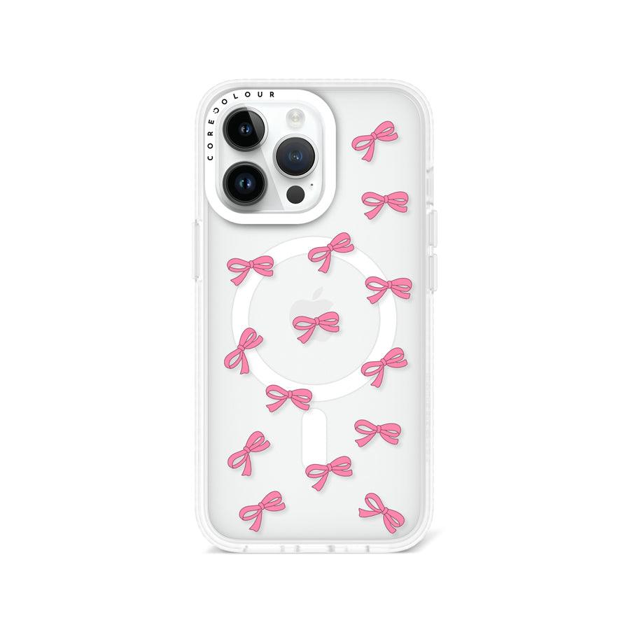 iPhone 13 Pro Pink Ribbon Mini Phone Case MagSafe Compatible 