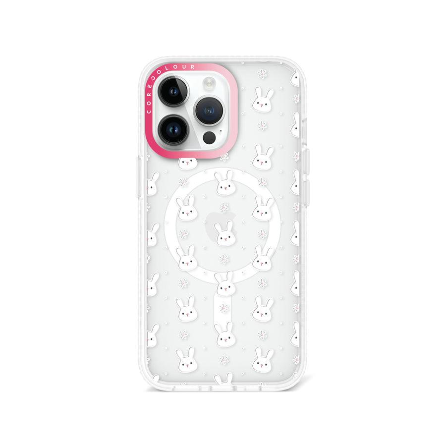 iPhone 13 Pro Rabbit and Flower Phone Case MagSafe Compatible 