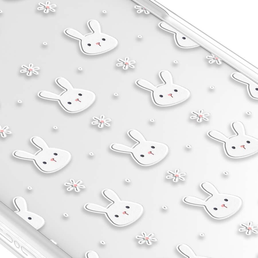 iPhone 13 Pro Rabbit and Flower Phone Case MagSafe Compatible 