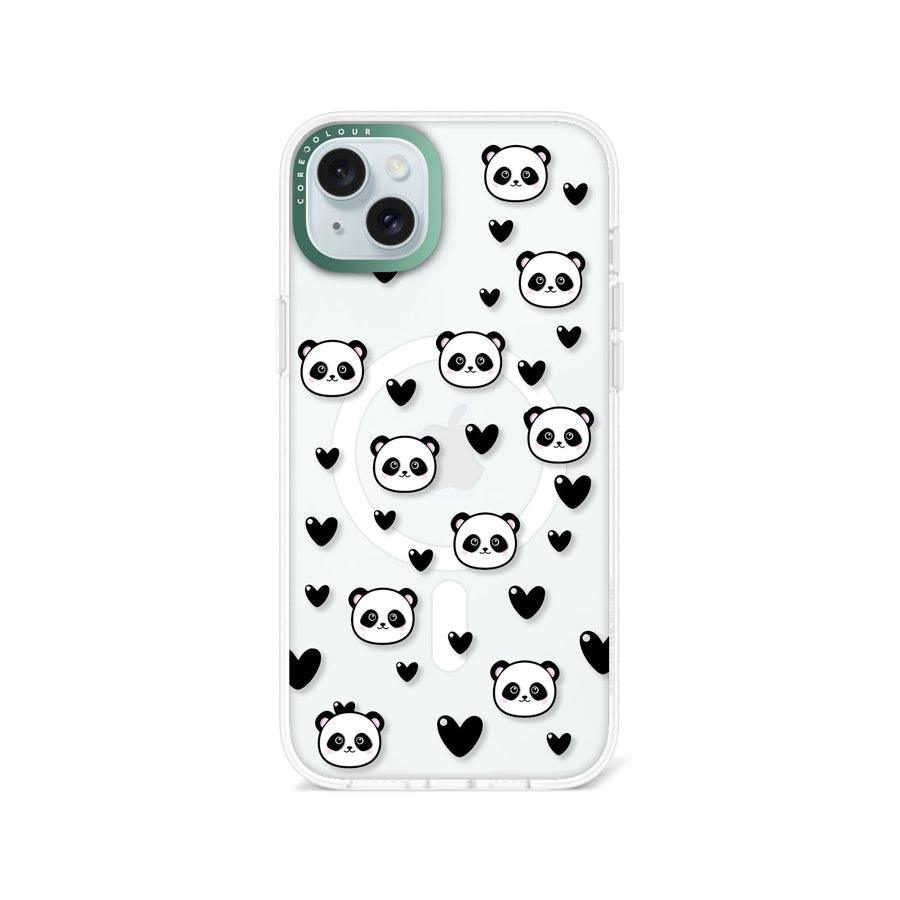 iPhone 14 Plus Panda Heart Phone Case MagSafe Compatible 