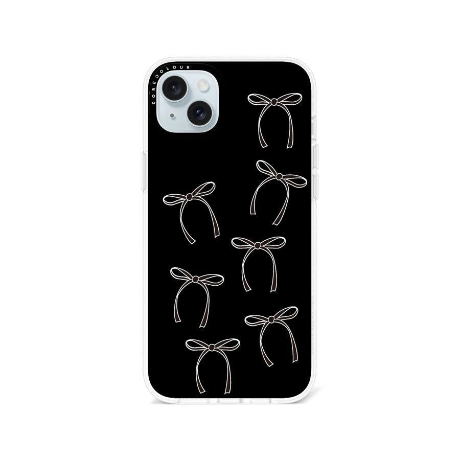 iPhone 14 Plus White Ribbon Minimal Line Phone Case MagSafe Compatible 