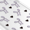 iPhone 14 Pro Max Purple Ribbon Heart Phone Case MagSafe Compatible 