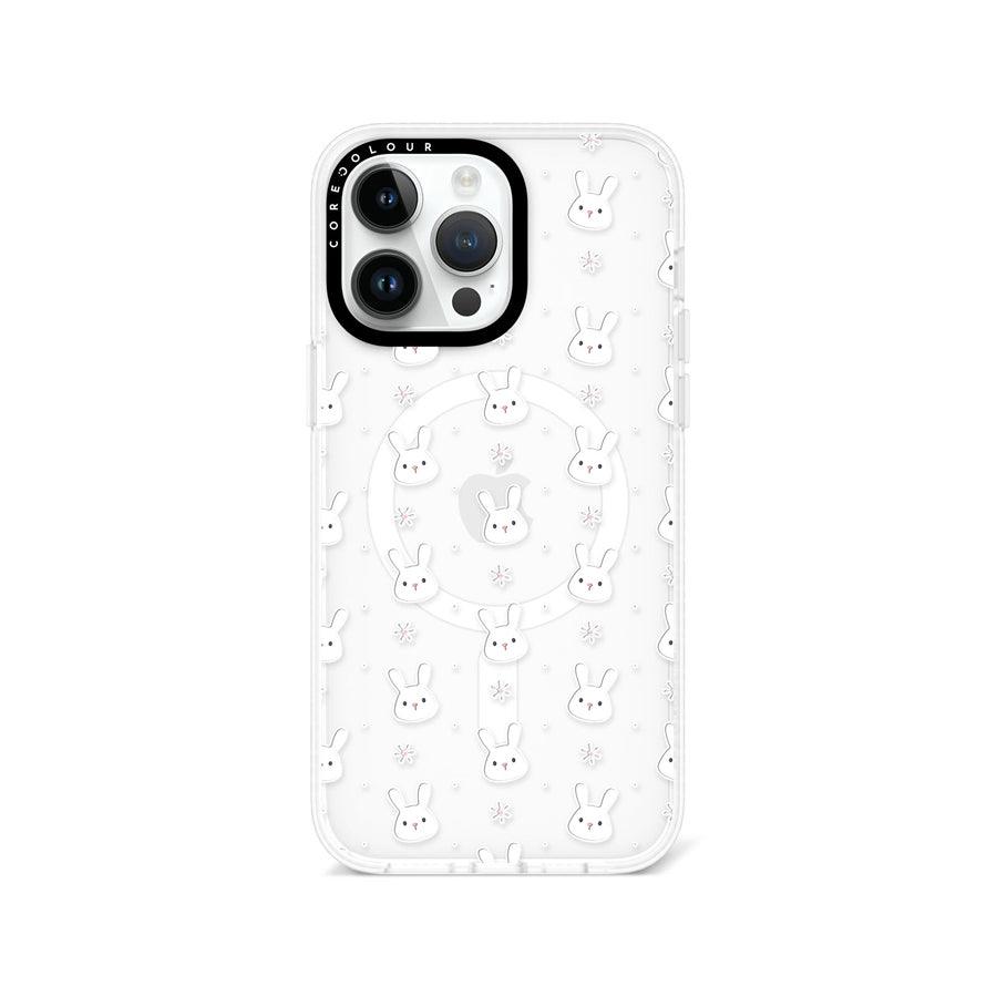 iPhone 14 Pro Max Rabbit and Flower Phone Case MagSafe Compatible 