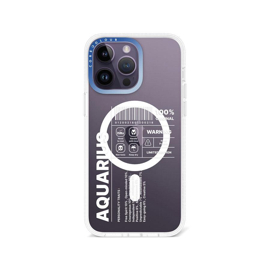 iPhone 14 Pro Max Warning Aquarius Phone Case MagSafe Compatible 