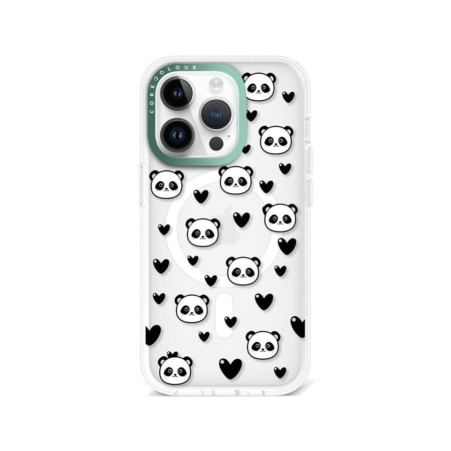 iPhone 14 Pro Panda Heart Phone Case MagSafe Compatible 