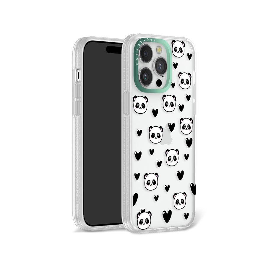 iPhone 14 Pro Panda Heart Phone Case MagSafe Compatible 