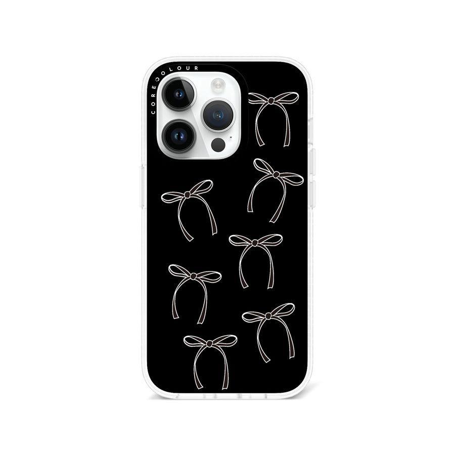 iPhone 14 Pro White Ribbon Minimal Line Phone Case MagSafe Compatible 