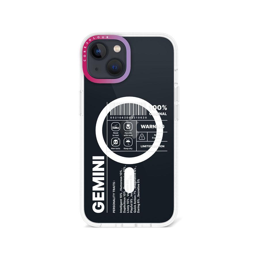 iPhone 14 Warning Gemini Phone Case MagSafe Compatible 