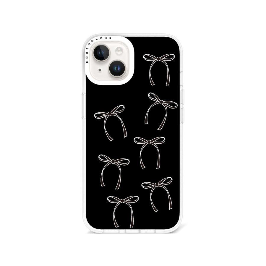 iPhone 14 White Ribbon Minimal Line Phone Case MagSafe Compatible 