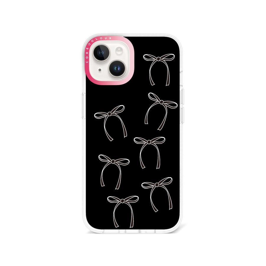 iPhone 14 White Ribbon Minimal Line Phone Case MagSafe Compatible 