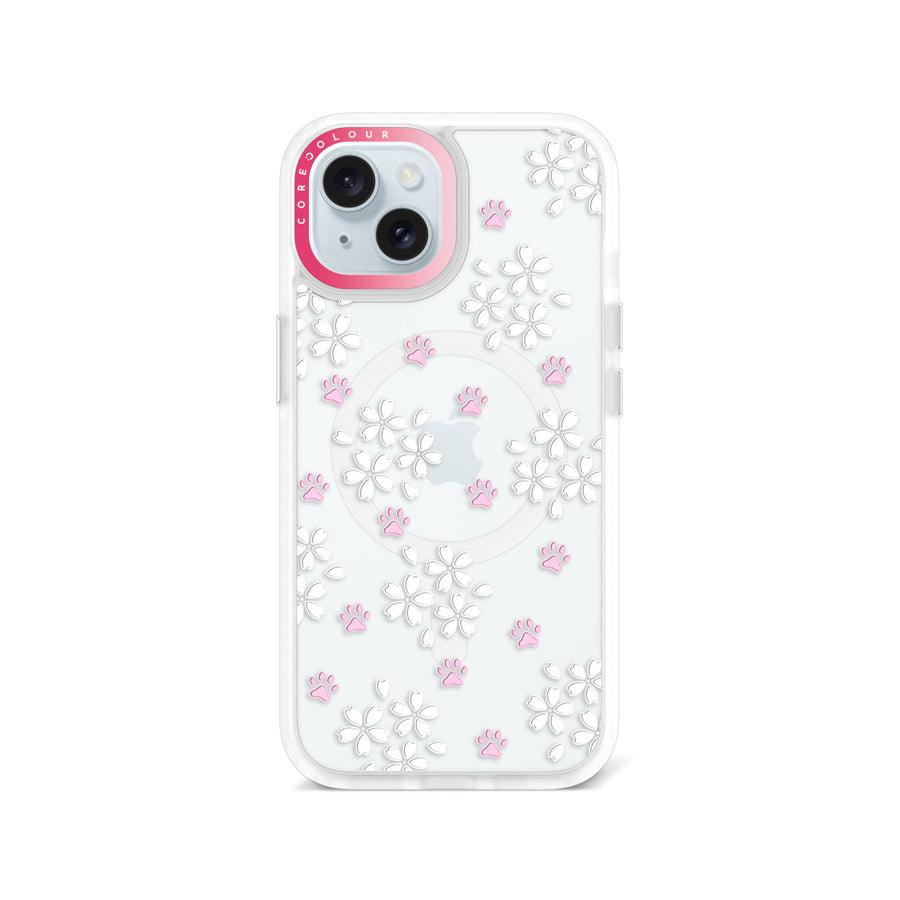 iPhone 15 Cherry Blossom Paw Phone Case MagSafe Compatible - CORECOLOUR AU
