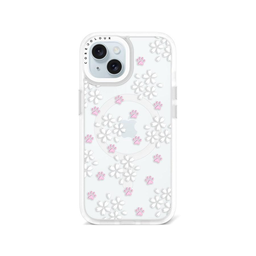 iPhone 15 Cherry Blossom Paw Phone Case MagSafe Compatible - CORECOLOUR AU