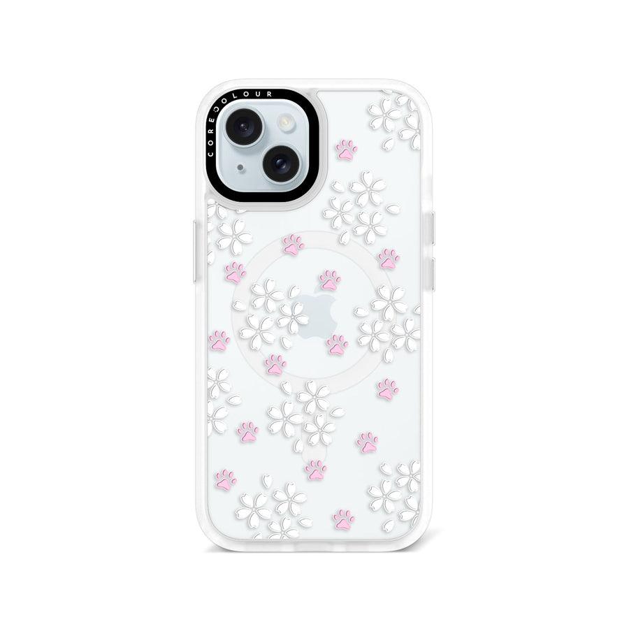 iPhone 15 Cherry Blossom Paw Phone Case MagSafe Compatible - CORECOLOUR AU