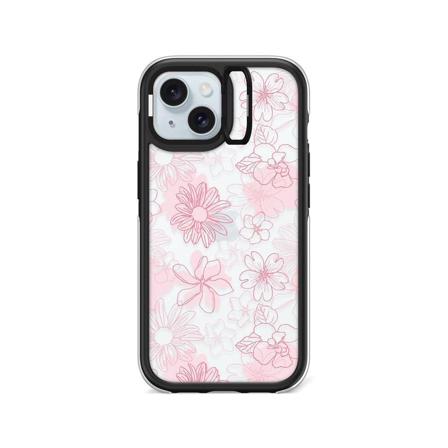 iPhone 15 Cherry Blossom Pink Camera Ring Kickstand Case - CORECOLOUR AU