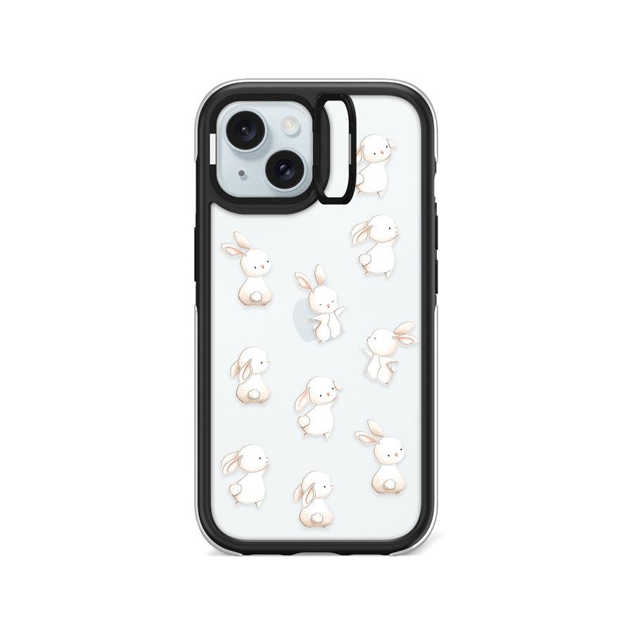 iPhone 15 Dancing Rabbit Camera Ring Kickstand Case - CORECOLOUR AU