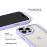 iPhone 15 Lavender Hush Clear Phone Case - CORECOLOUR