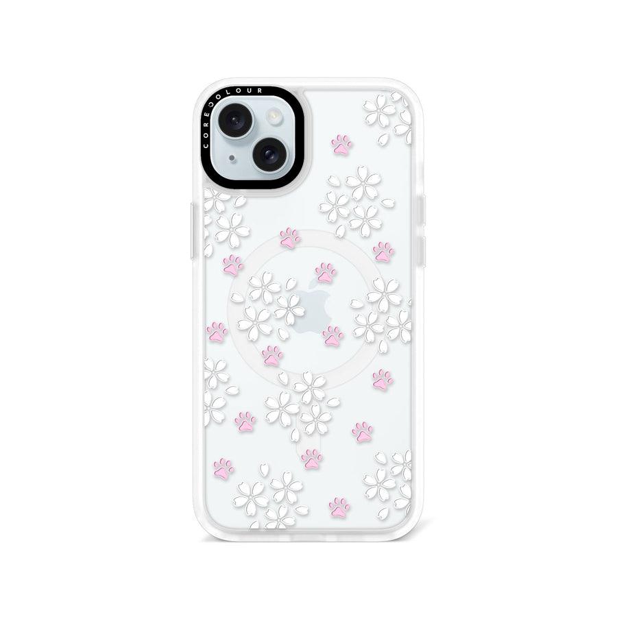 iPhone 15 Plus Cherry Blossom Paw Phone Case MagSafe Compatible - CORECOLOUR AU